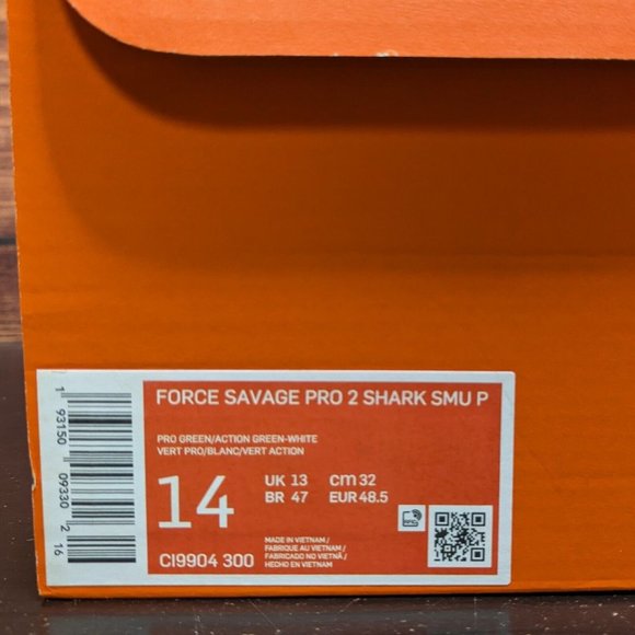 Nike Force Savage Pro 2 Mid Shark Men\'s 14 Michigan State PE football cleats main image 5